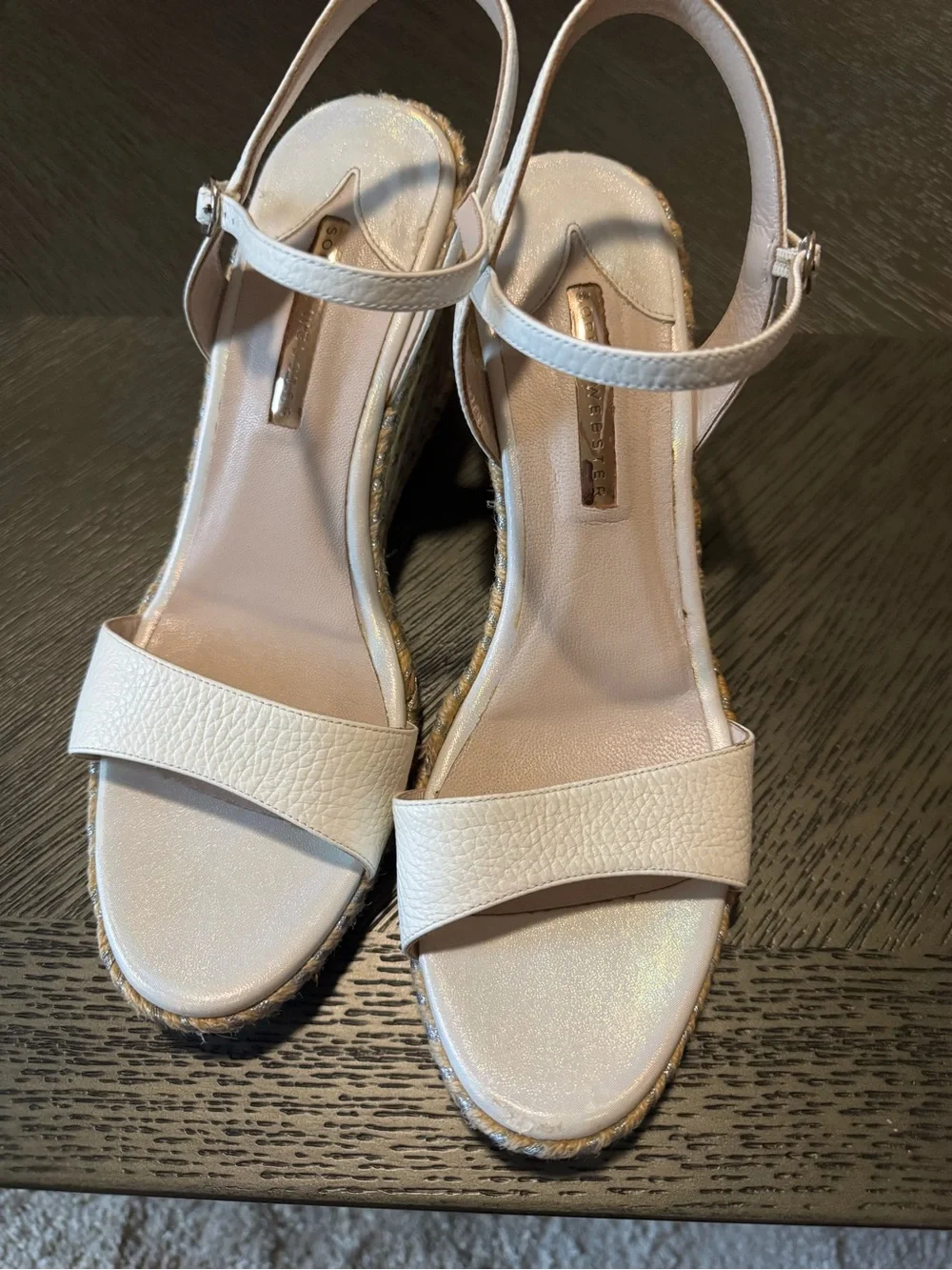 Women’s Cream Wedge Sandals – Elegant Summer  Sophia Webster Espadrille